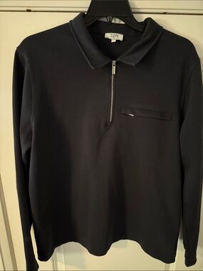 Men’s Black Quarter-Zip Pullover Sweater